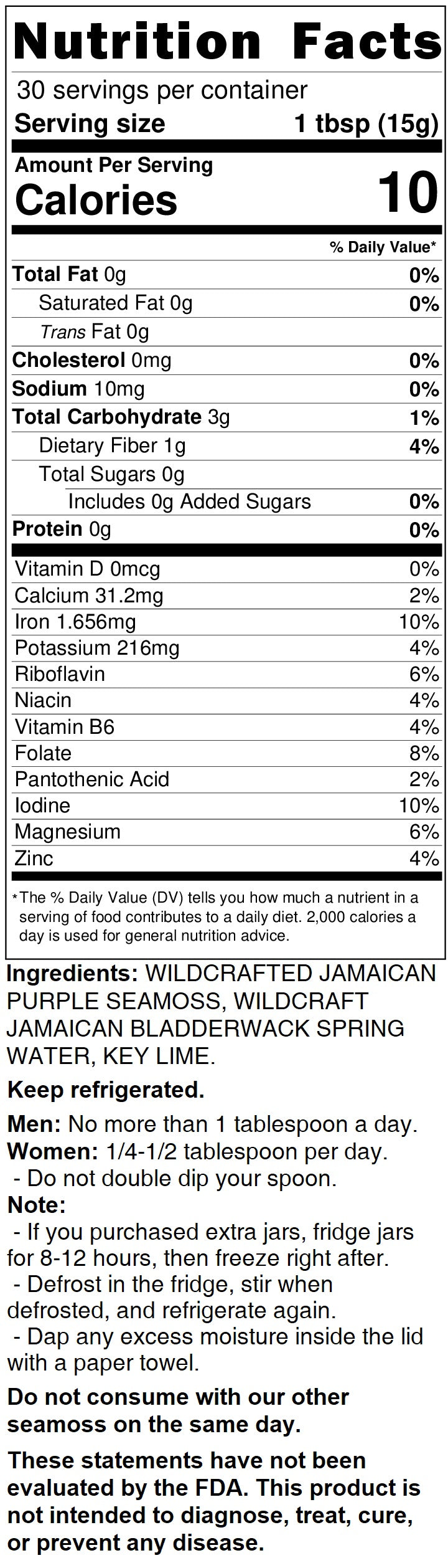 Bladderwack Sea Moss 16 oz. Jar