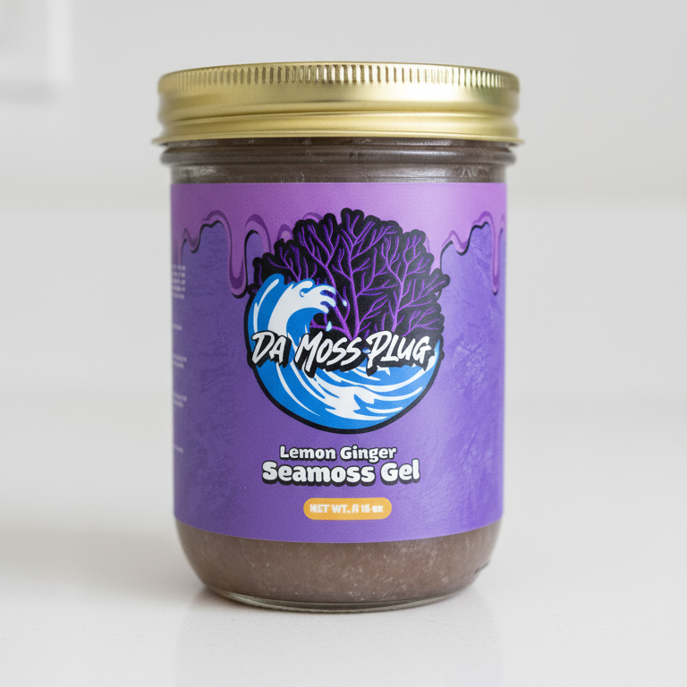 Lemon GInger Sea Moss Gel 16 oz. Jar